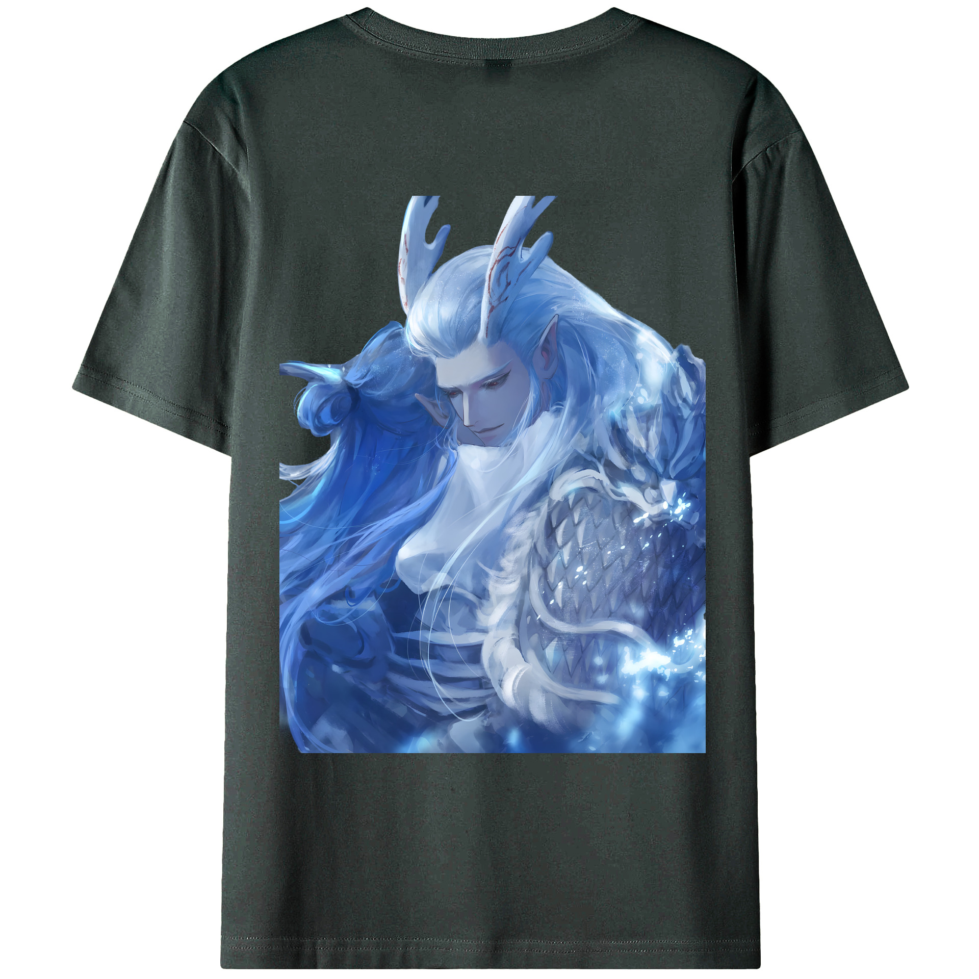 （画像用） Ne Zha 2 ナタ 魔童の大暴れ 綿100％ メンズ半袖Tシャツ（バックプリント） 通気性